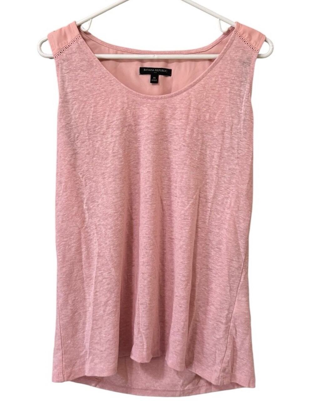 Banana Republic Women Size Medium Sleeveless Tank Top Linen Blend Beach Office